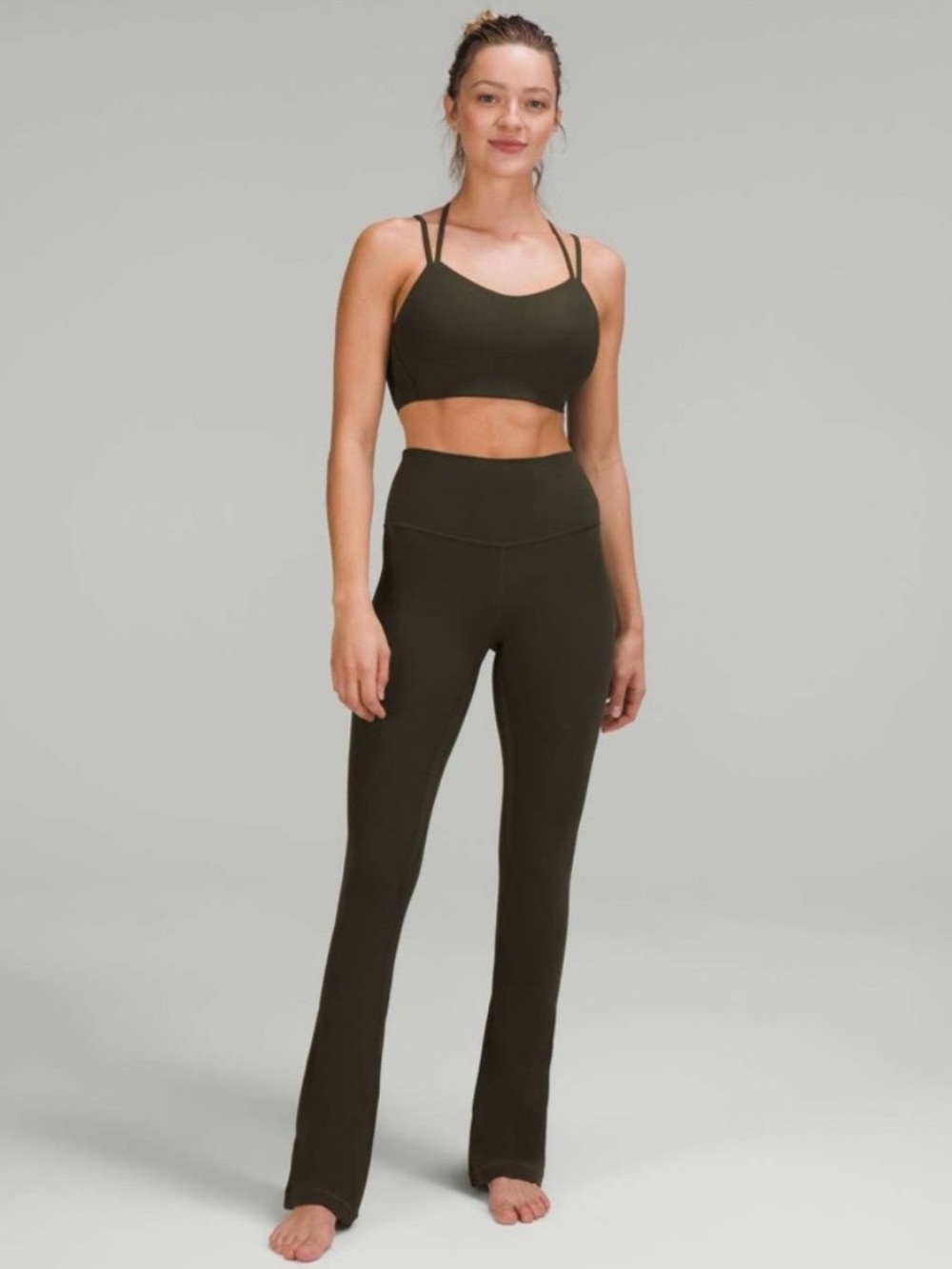 Lululemon Align High-Rise Mini Flare Pant 32" Dark Olive Size 2 Womens Leggings
